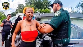 Hysterical Psycho 20-Year-Old Meets a No-Nonsense Cop | Karens Getting Arrested By Police
