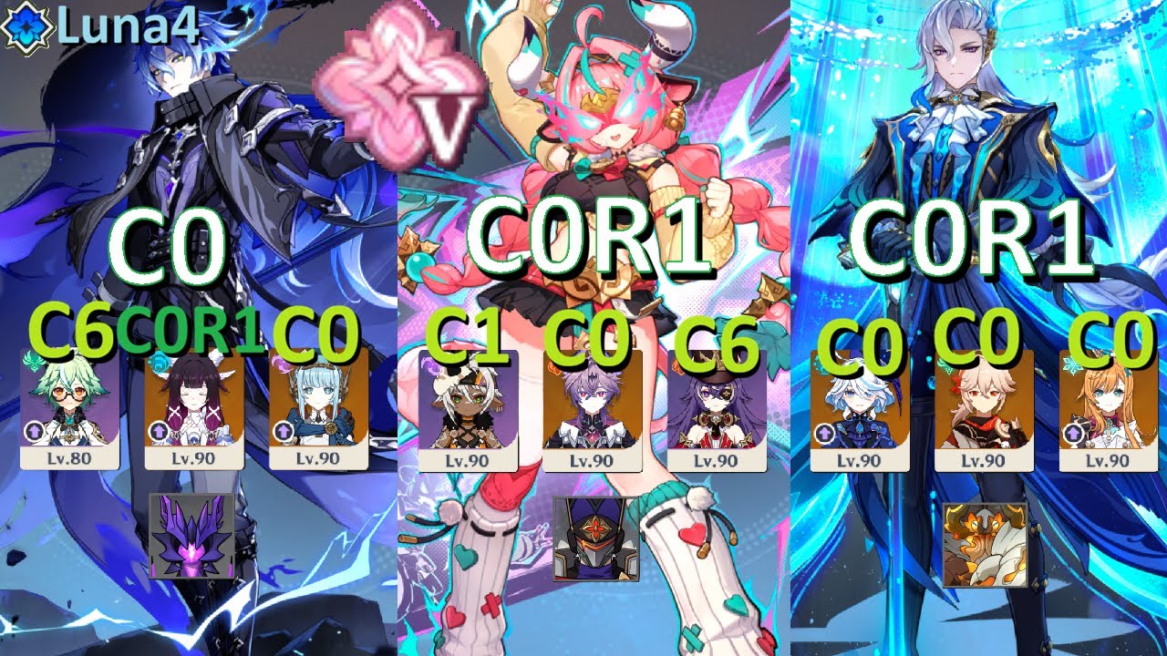 【原神】幽境の激戦 エクストラ Luna4 フリンズ＆過負荷ヴァレサ＆ヌヴィレット 【notアルティメット】