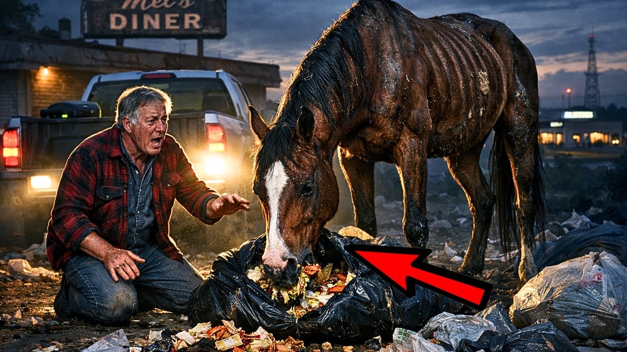Farmer Finds Horse Eating Trash Behind Restaurant—When Vet Scans Microchip, Police Arrive Immediatel