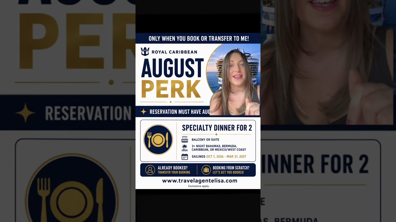 Booking a Royal Caribbean cruise in August? 🚢🌴 Don’t book without checking my exclusive August