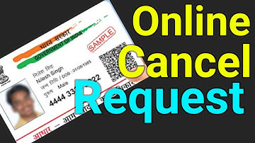 How to Cancel Aadhaar Update Request Process Online, How to Cancel Aadhaar Update Process,