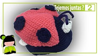 Como tejer una mariquita CON COFRE SECRETO DENTRO! 2 amigurumi