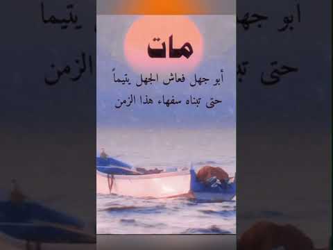 مات أبو جهل فعاش الجهل يتيما حتى تبناه سفهاء هذا الزمان