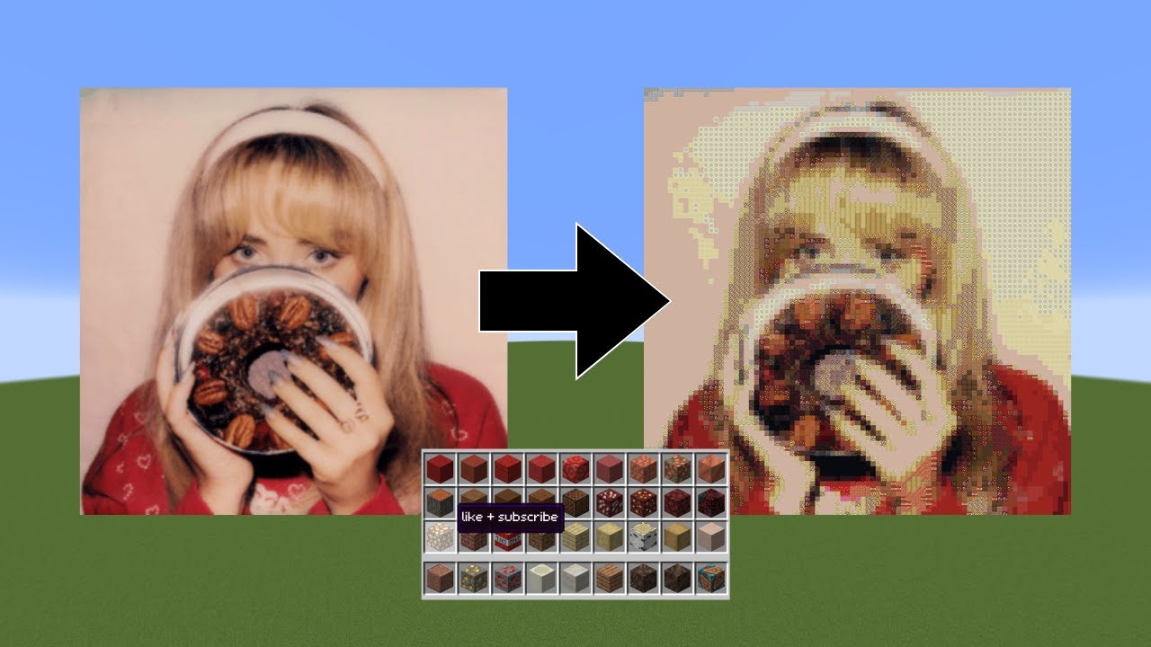 I built "fruitcake" by Sabrina Carpenter in MINECRAFT