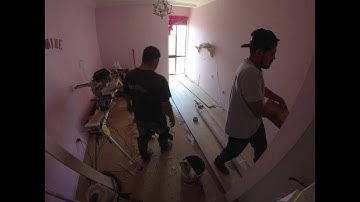 Engineered Hardwood Install (Time Lapse)