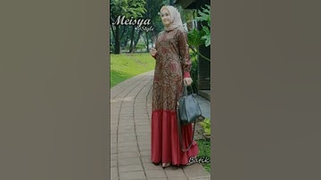 Thumbnail of GAMIS BATIK KOMBINASI POLOS MODERN