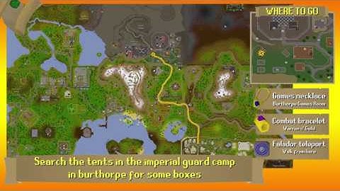 [OSRS] [Clue Help] Search the tents in the imperial guard camp in burthorpe for some boxes