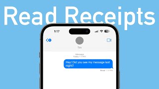 How To Read Receipts On/Off For Messages
