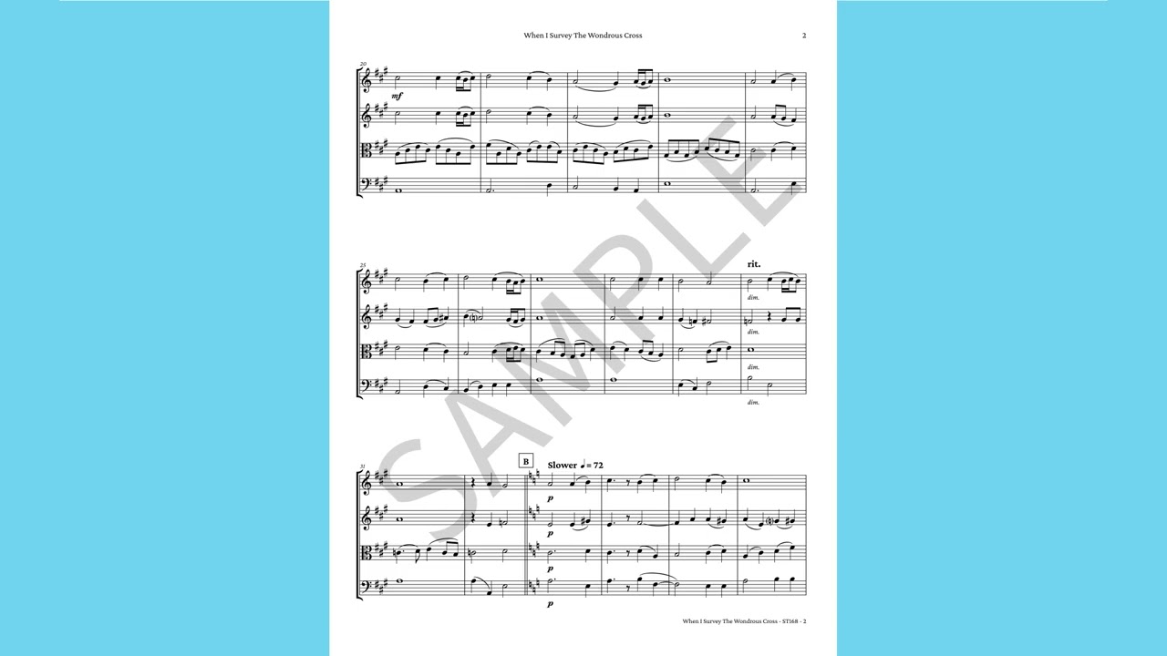 When I Survey The Wondrous Cross (Strings)