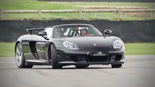 DRIFTING Porsche Carrera GT with LOUD Kreissieg Exhaust!