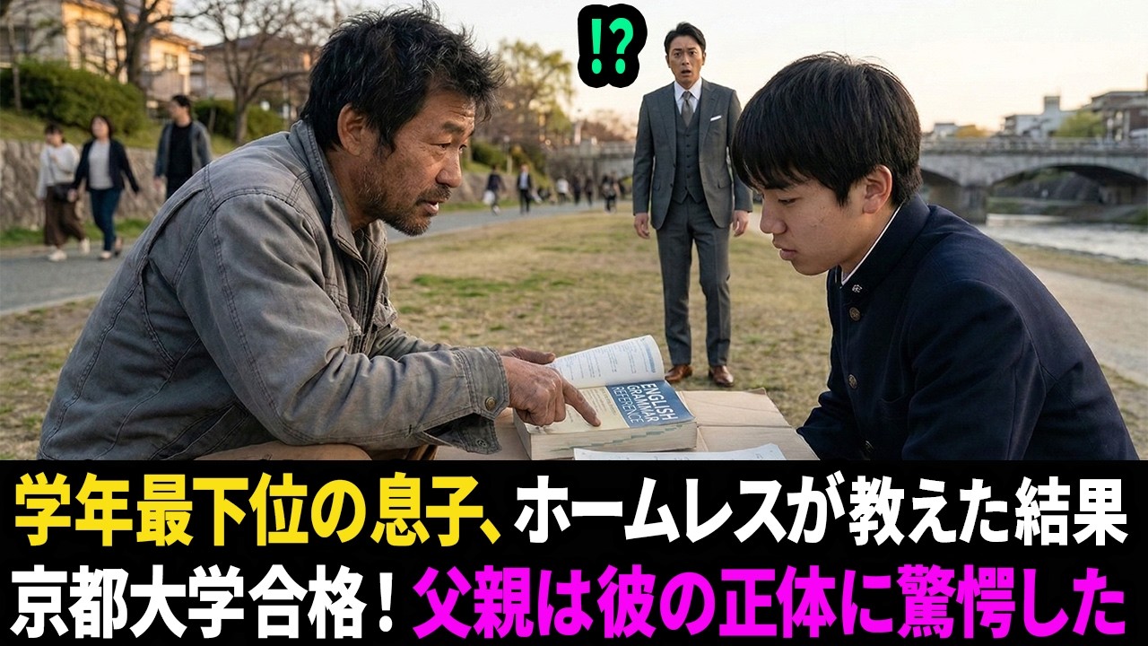 社長の息子は学年ビリ。ホームレスが教えた結果...京都大学に合格！息子もホームレスも人生激変の感動物語【ビリギャル京大】