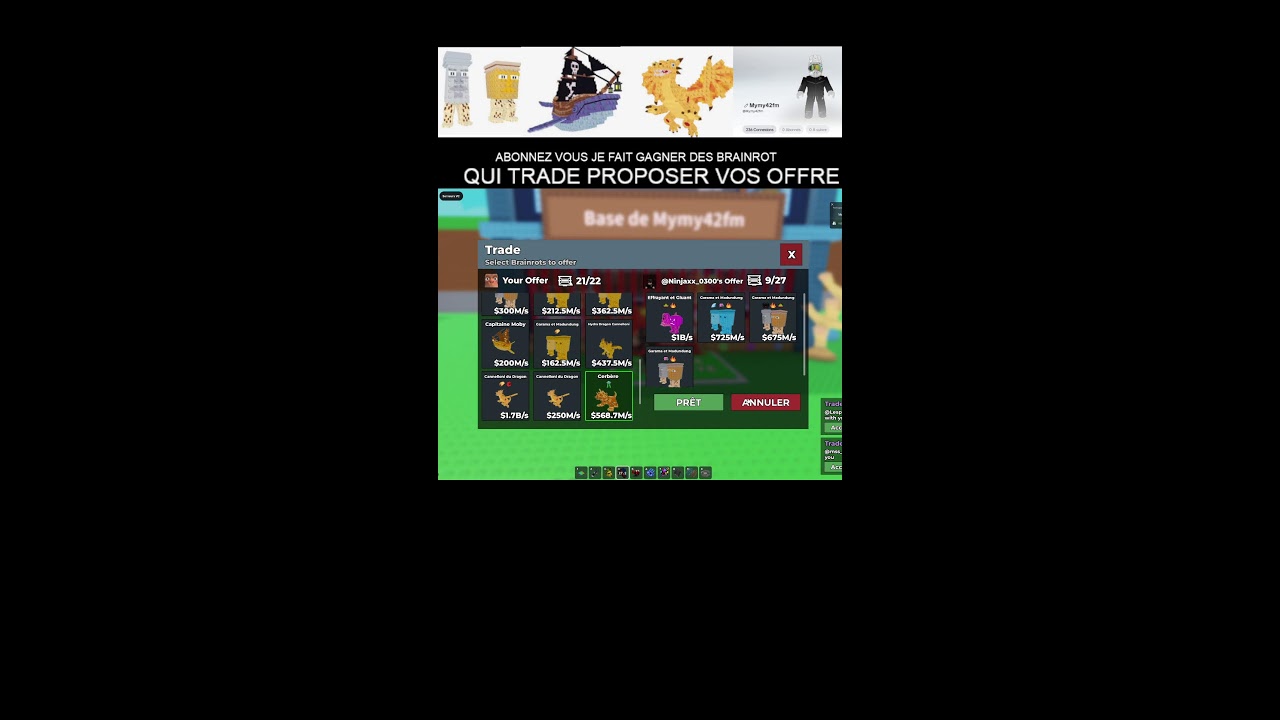 Les gars live chill venez trade avec la machine ou sans aussi pvp mais pas duel