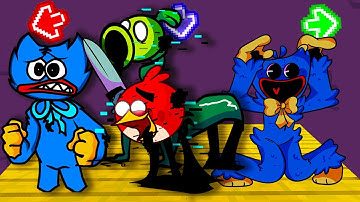 FNF Character Test | Gameplay VS Playground | HUGGY WUGGY, HUG, BIRD AND PEA