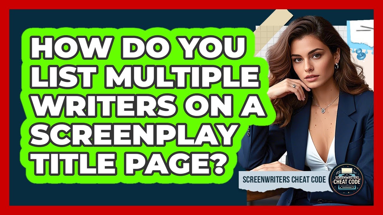 How Do You List Multiple Writers On A Screenplay Title Page? - Screenwriter's Cheat Code