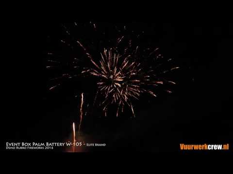Event Box Palm Battery W-105 - Elite Brand - RVW937 - Rubro Fireworks - Vuurwerkcrew