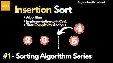 Sorting Series | #1 | Insertion Sort | Intuition | Code | Time complexity Analysis | tamil