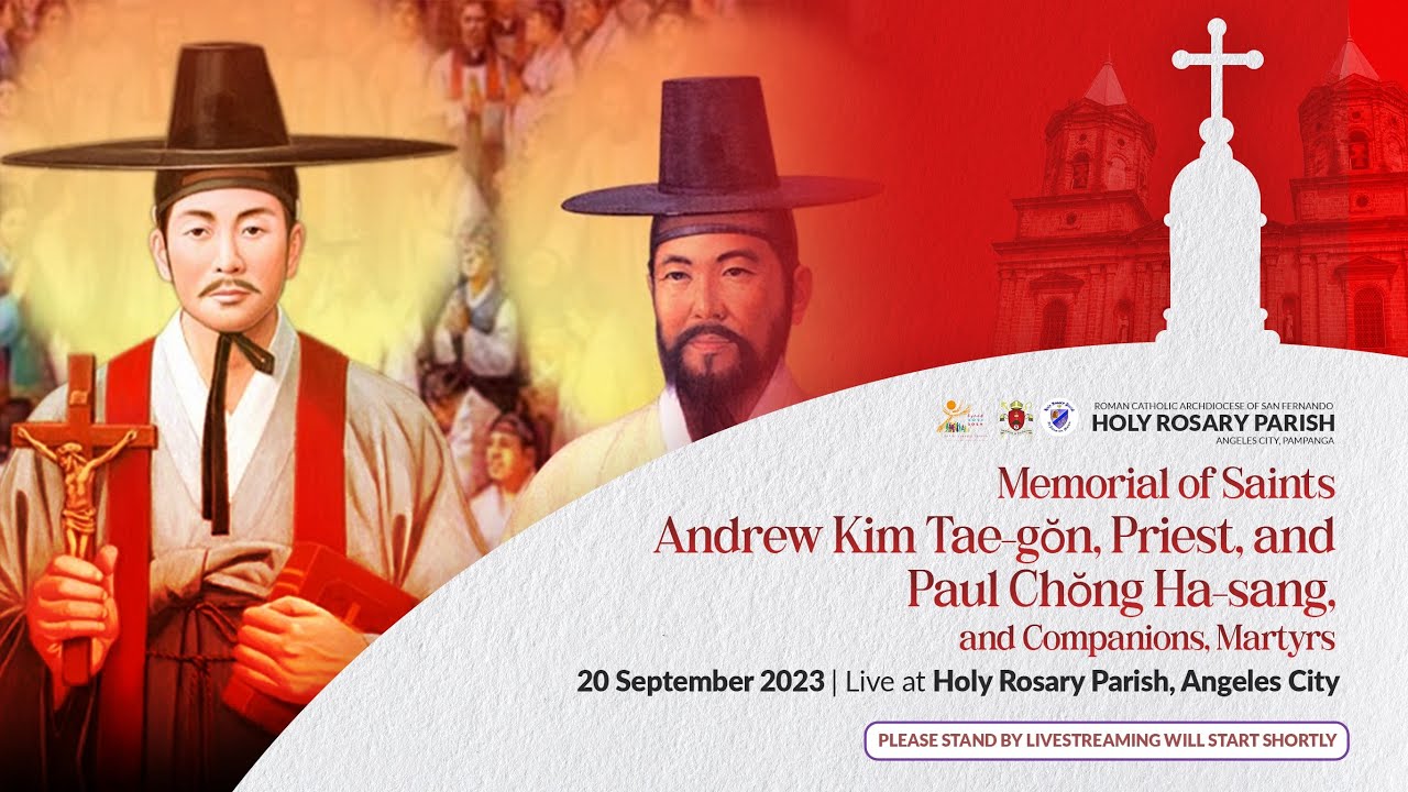 LIVE: Memorial of Saints Andrew Kim Tae-gŏn and Paul Chŏng Ha-sang | 20 ...