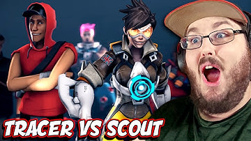 TRACER VS SCOUT Rap Battle by JT Music (Animated Version) Overwatch vs. Team Fortress 2 REACTION!!!