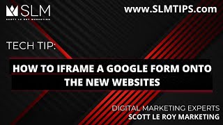 Tech Tip: How to iFrame a Google Form onto the new Websites