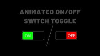 ON/OFF Switch using html5 and css3 || css toggle