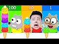🍡Pica Plays 100 Layers Ice Cream Challenge | Funny Stories For Kids | Pica Parody Channel