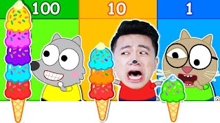 🍡Pica Plays 100 Layers Ice Cream Challenge | Funny Stories For Kids | Pica Parody Channel