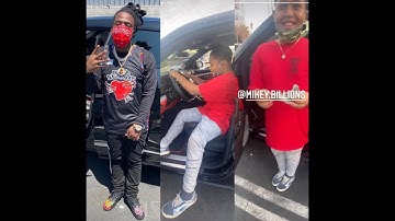 Mozzy DISSES Meek Mill, Gives $200 To Kid & Lets Him Hop in His LAMBO