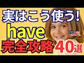 【保存版】英語「have」の使い方|これだけで話せる!初心者向け基本フレーズ40選
