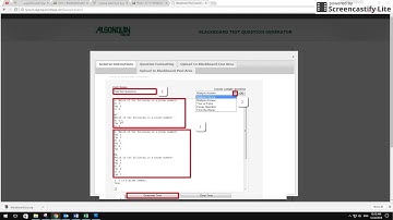 BLACKBOARD TEST QUESTION GENERATOR