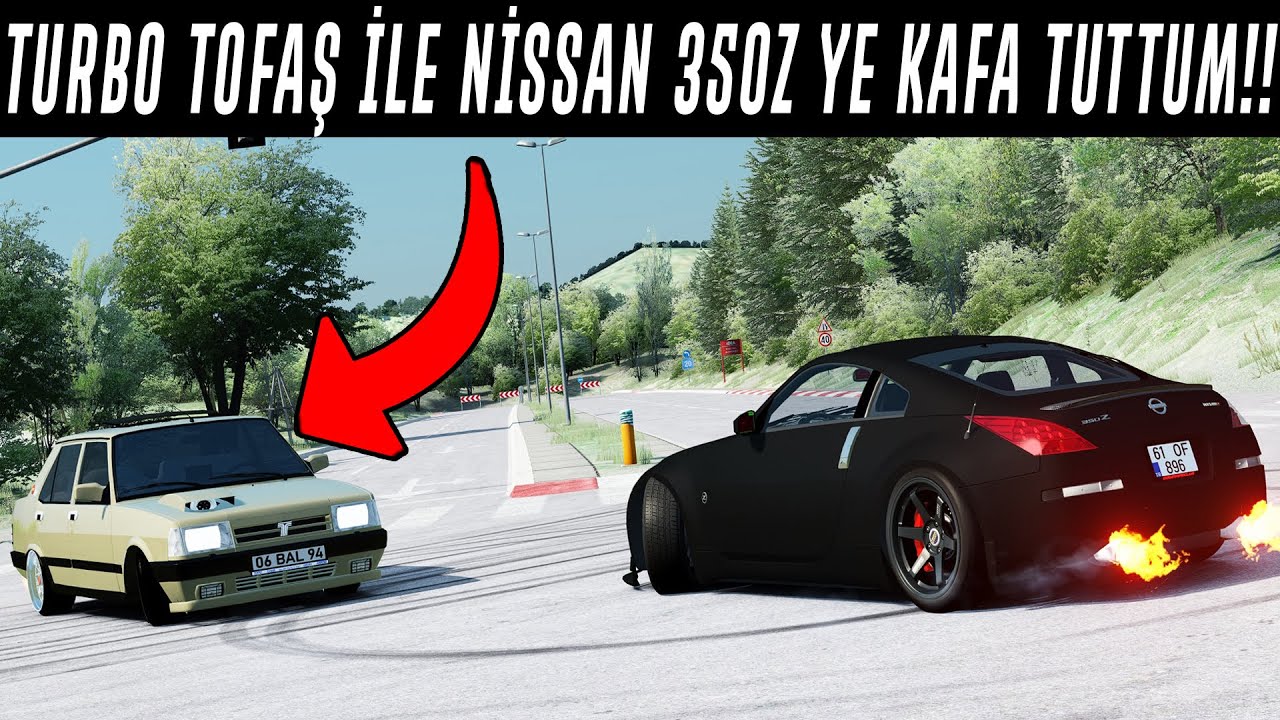 TURBO TOFAŞ İLE NİSSAN 350Z YE KAFA TUTTUM !!! Assetto