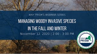 Managing Woody Invasive Species in the Fall and Winter