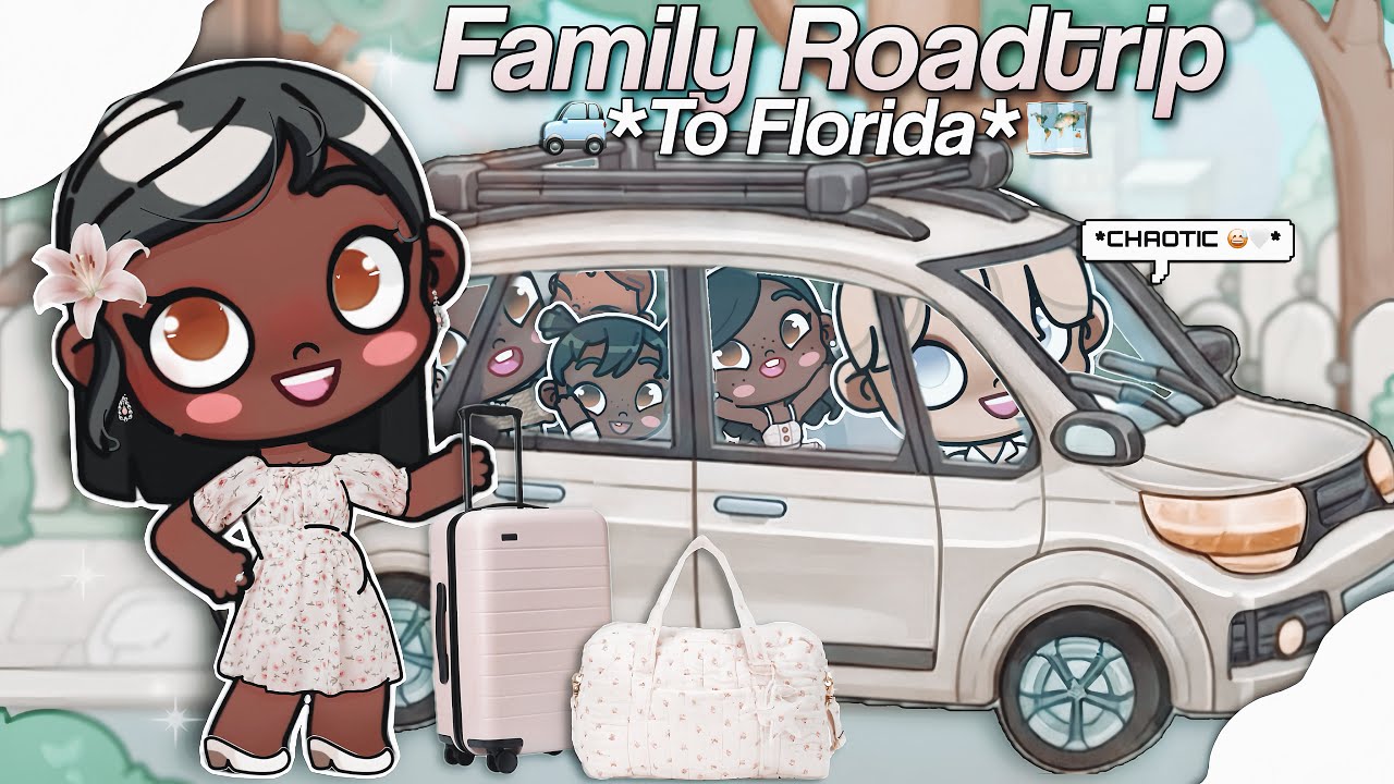 Family ROADTRIP to Florida! 🚙🧳🗺️ *CHAOTIC 😅*|| *With Voice* 🔊 || Avatar World 🌎