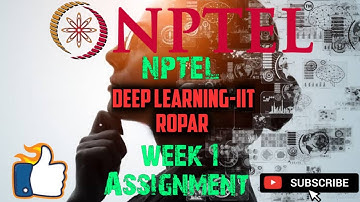 Deep learning-IIT Ropar || WEEK-1 Quiz assignment Answers 1 2024 || NPTEL
