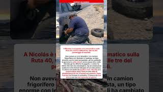 Gomma scoppiata, incontro inatteso...