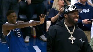 Anthony Edwards hyped after scoring 51 points vs Wizards and 50 cent loved it 😂