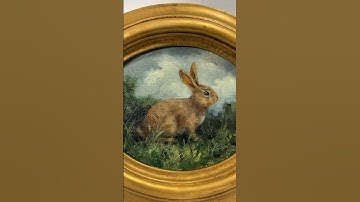 Bunny rabbit in the garden oil painting #art #oilpainting