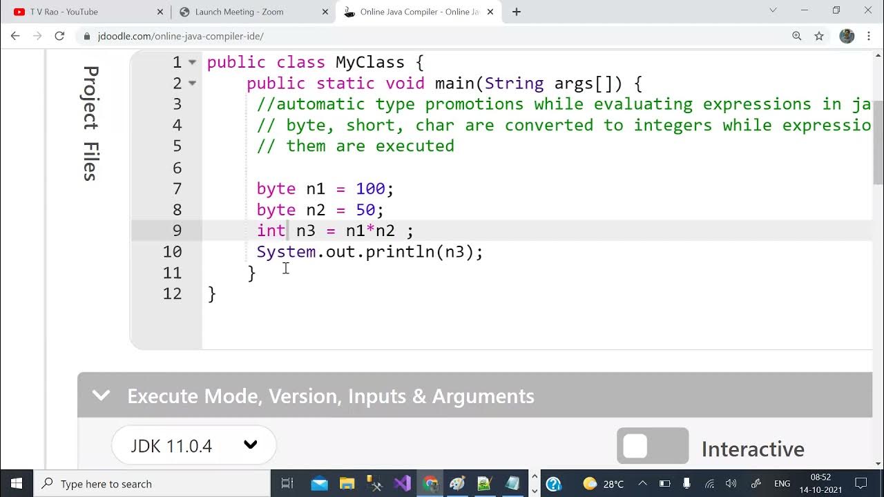 Java Programming Tutorials 5 type promotion - YouTube