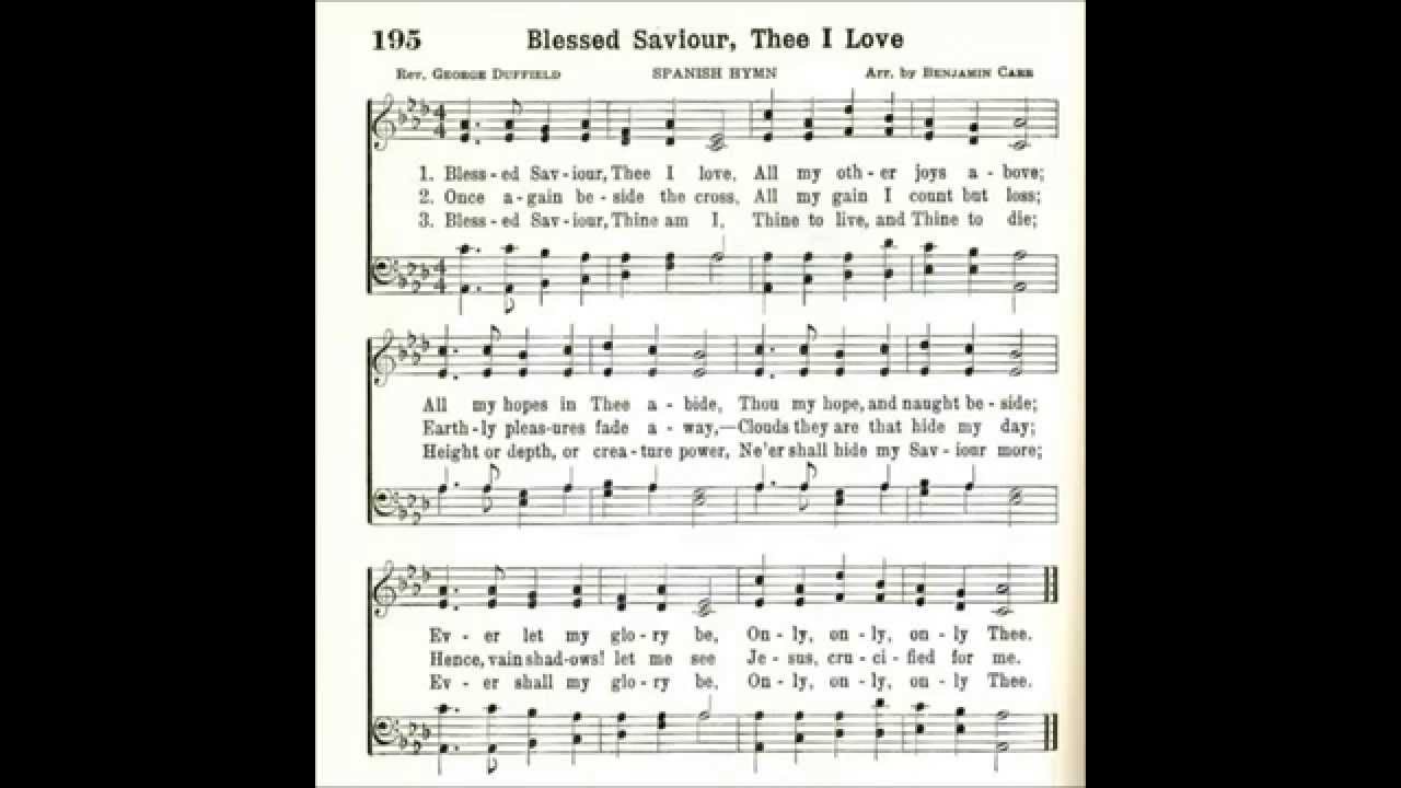 Blessed savior thee i love spanish hymn youtube