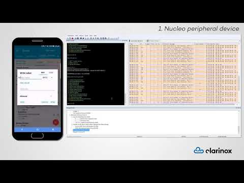 ClarinoxBlue demonstration on STM32WB55 Nucleo68 - video from Clarinox Technologies