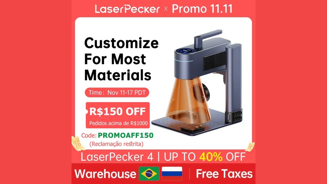 LASERPECKER 4 LP4 Laser Engraving Machine for All Material Dual