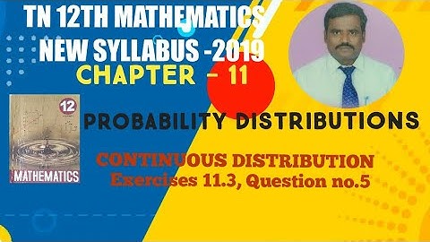 class 12th Maths Chapter 11-probability distribution (New syllabus) Exercise11.3 Question No.5(2019)