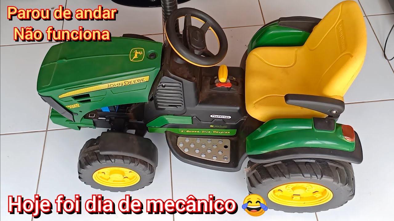 Trator Elétrico John Deere Ground Force 12volts Peg-pérego - Maçã