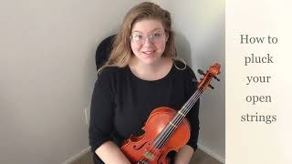 Viola | How to Pluck Open Strings