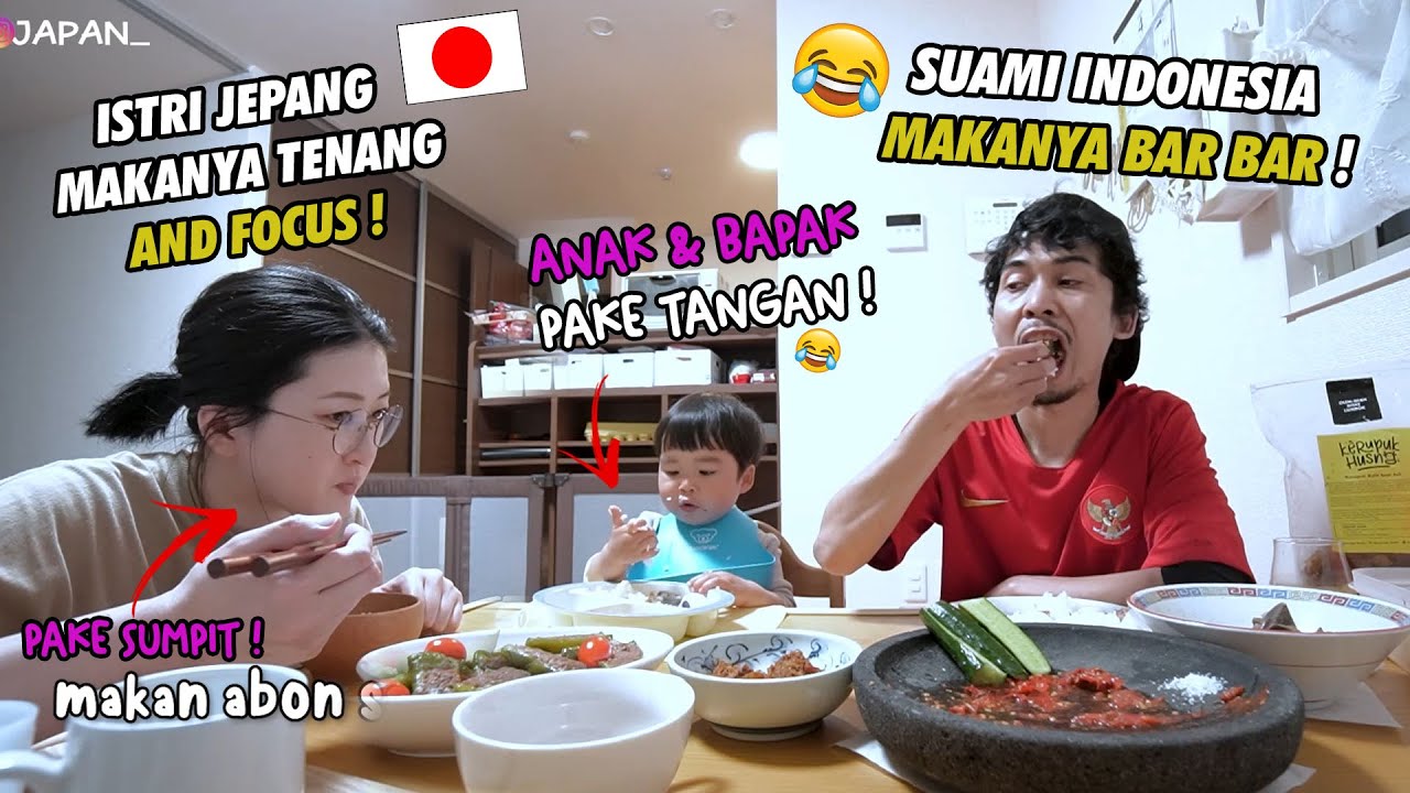 BEGINI KOCAK NYA SUAMI INDONESIA & ISTRI JEPANG SAAT BERBUKA PUASA ! ANAKNYA NGIKUT BAPAK NYA ;D !