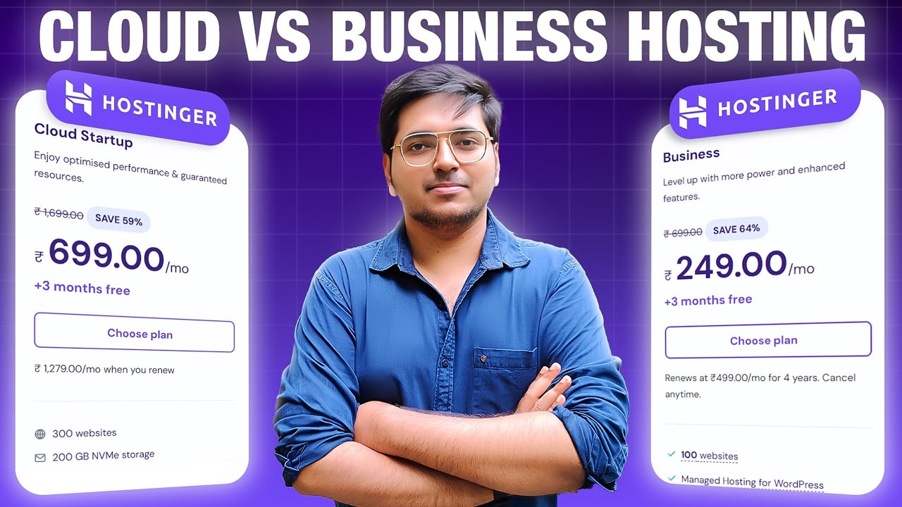 Hostinger Cloud Plan vs Business Plan - Which One Is Best? | Hostinger Web Hosting Review In Hindi