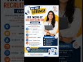 Non IT Recruiter #freshers #stipend #hyderabad #jobupdates #hirespot #trending #ytshorts #itjobs#job