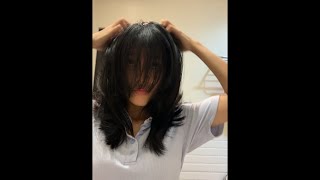 How i cut my butterfly haircut 🥳