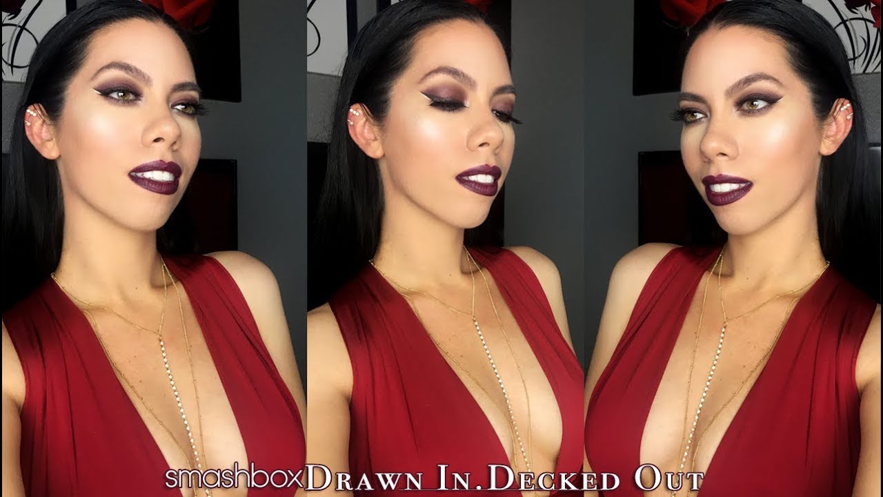 SmashBox Drawn In Decked Out Palette I Burgundy Eye Makeup