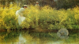 Sir Edward Elgar - Serenade. Arthur Hacker - Paintings.