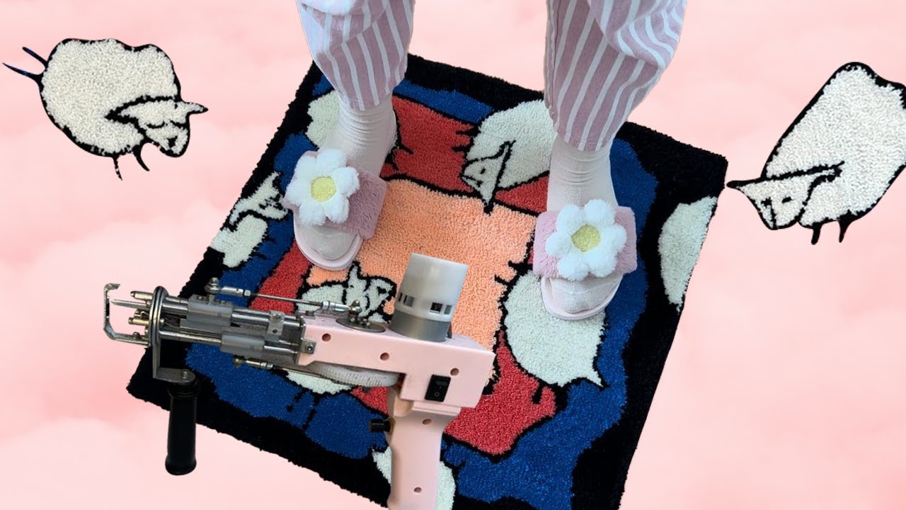 ASMR RUG TUFTING SHEEP RUG - YouTube